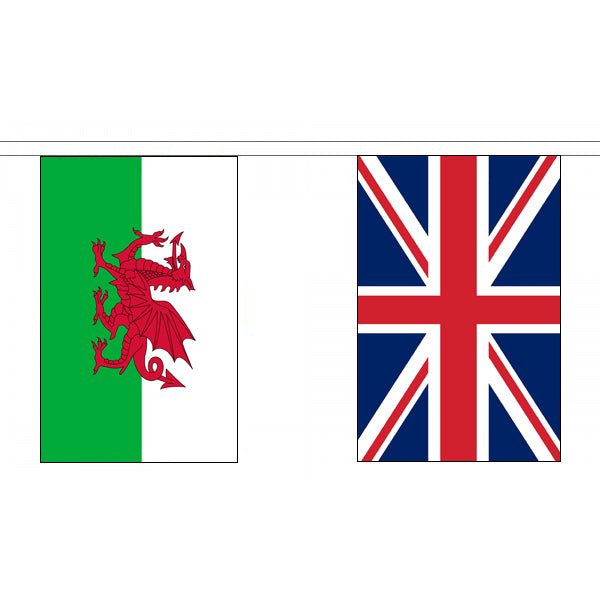 Union and Welsh Dragon PREMIUM COTTON pennant bunting MADE TO ORDER