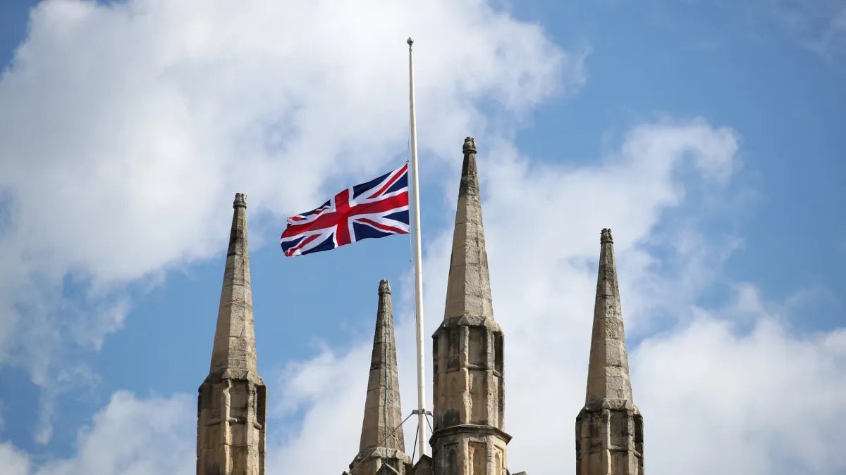 Flags flying at half-mast