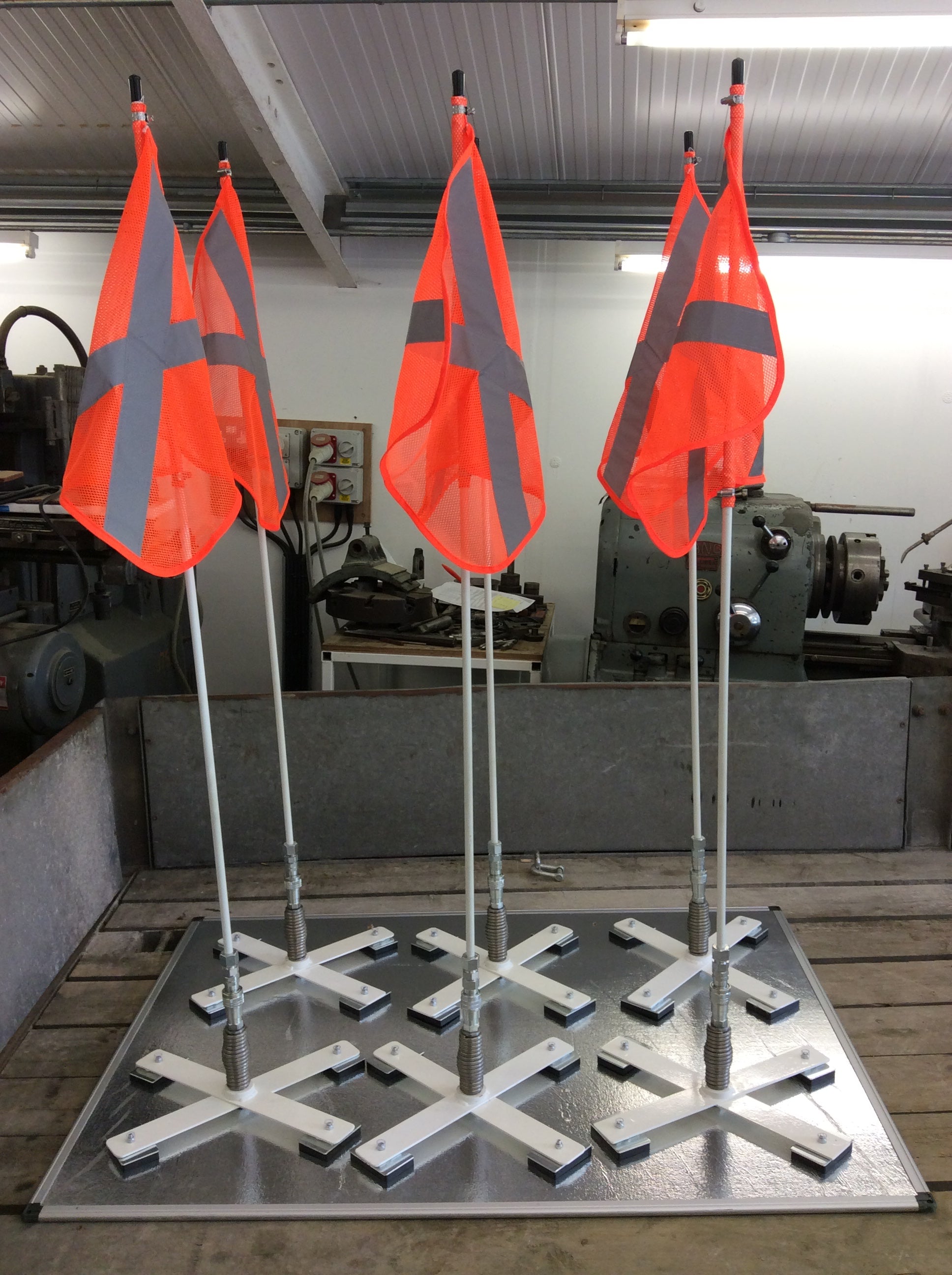 Safety Rope With Flags Quality heavy plant safety flags - all sizes available. Made to order ...