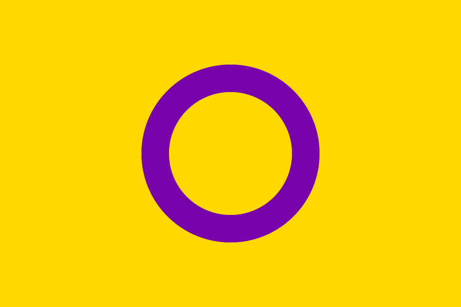 Intersex PRIDE flag.  All the colours of the rainbow.