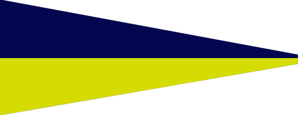 Shooting range safety flag - navy over yellow (NRA)