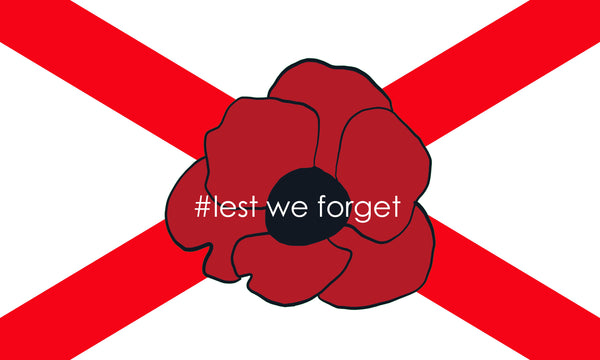 St Patrick/Ireland saltire - Poppy / lest we forget
