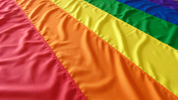 PRIDE flag.  All the colours of the rainbow.