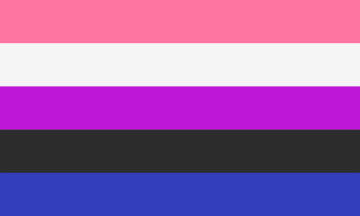 Genderfluid PRIDE flag.  All the colours of the rainbow.
