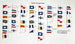 Full set of stitched Trafalgar code and signal flags 36x30 inches