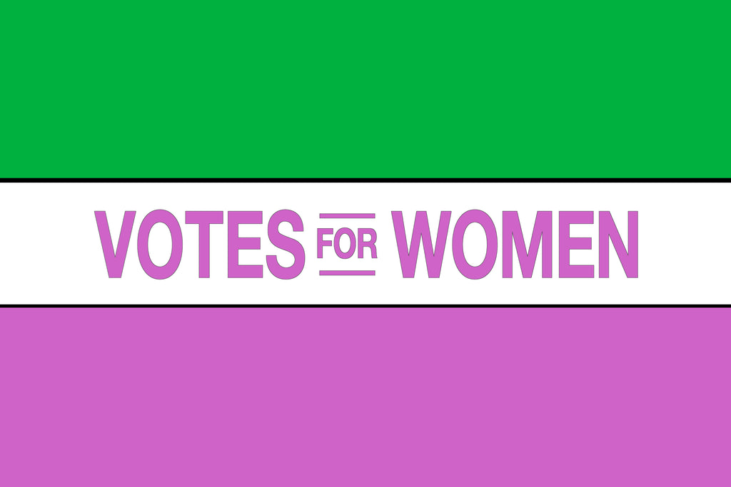 Suffragette (votes for women v2) with black lines
